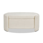 Fuji 43" Upholstered Oval Storage Bench