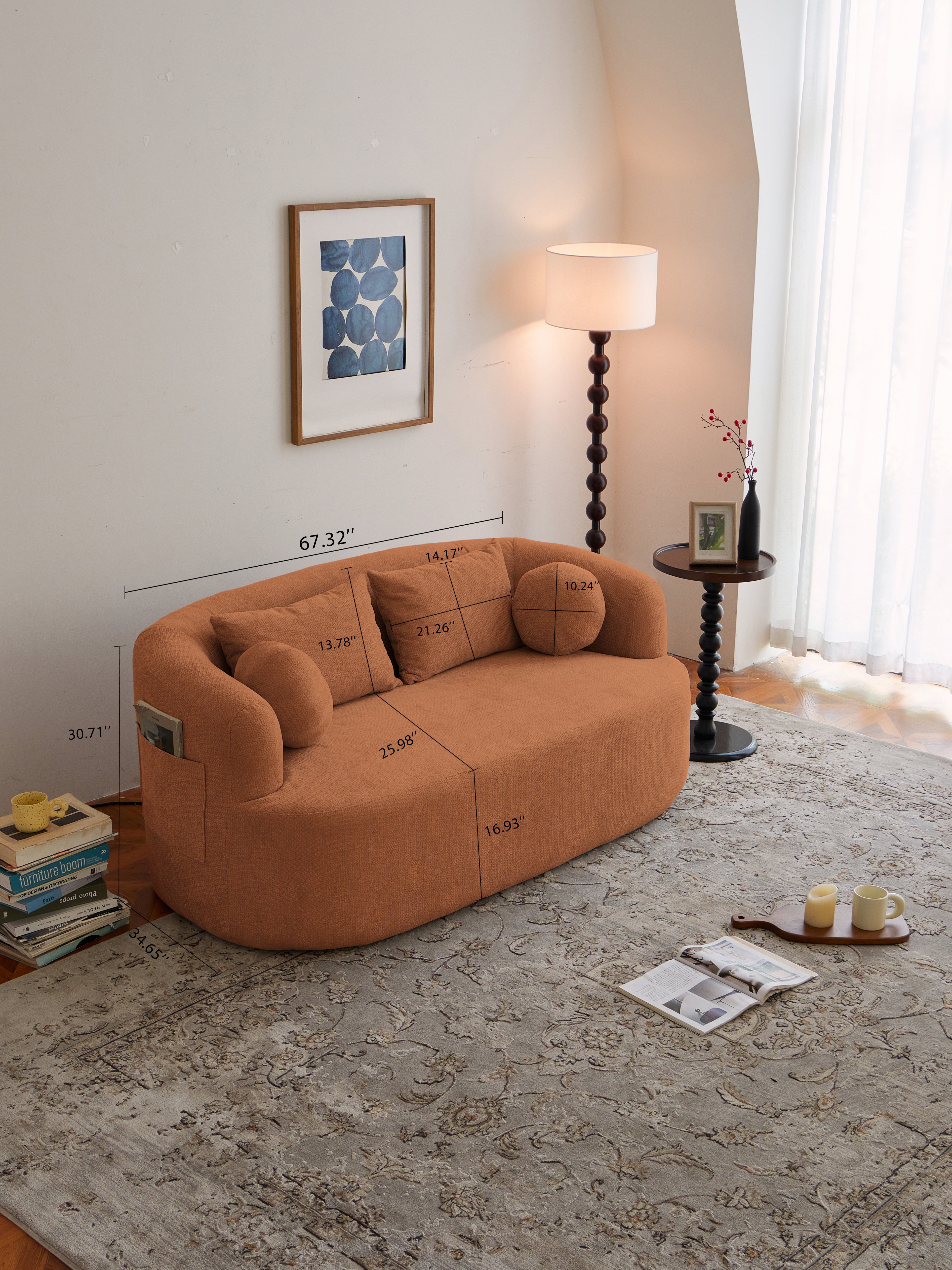 Sofa-in-a-Box Memory Foam 2-Seater Couch