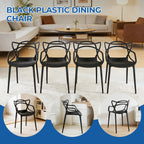 Plastic Dining Chair Set of 4
