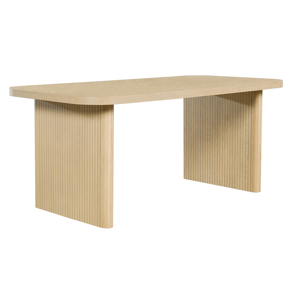 Natural Oak Veneer Dining Table