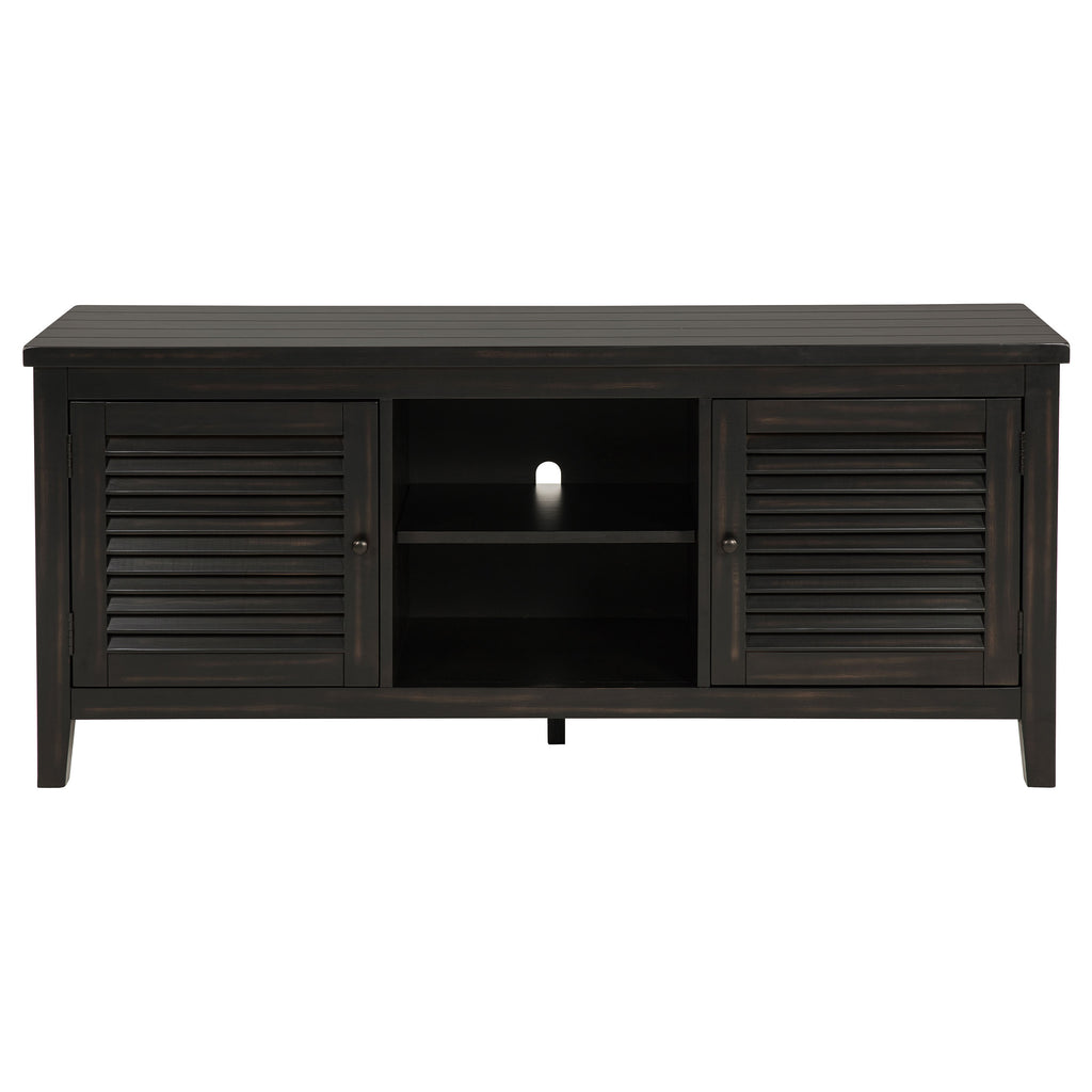 Sutter Distressed Java 2-Door TV Stand