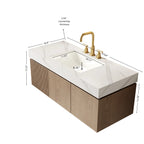 Muri 48" Bathroom Vanity & Sink, Floating Plywood Storage Cabinet