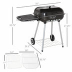 Outsunny 21" Portable Charcoal BBQ Grill