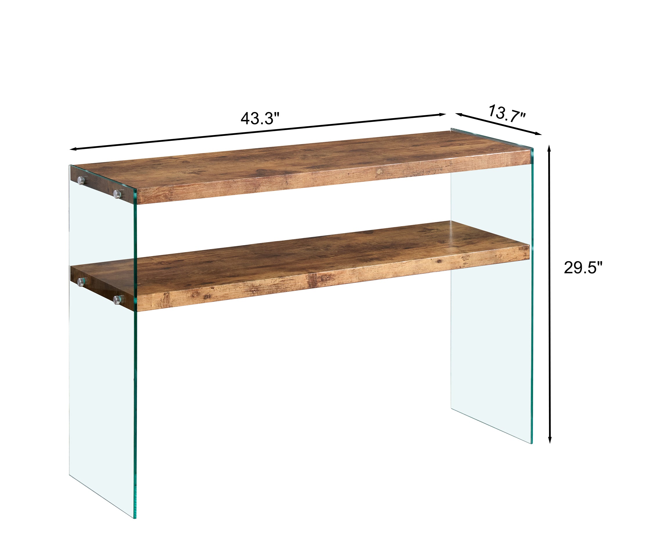 Walnut MDF Console Table