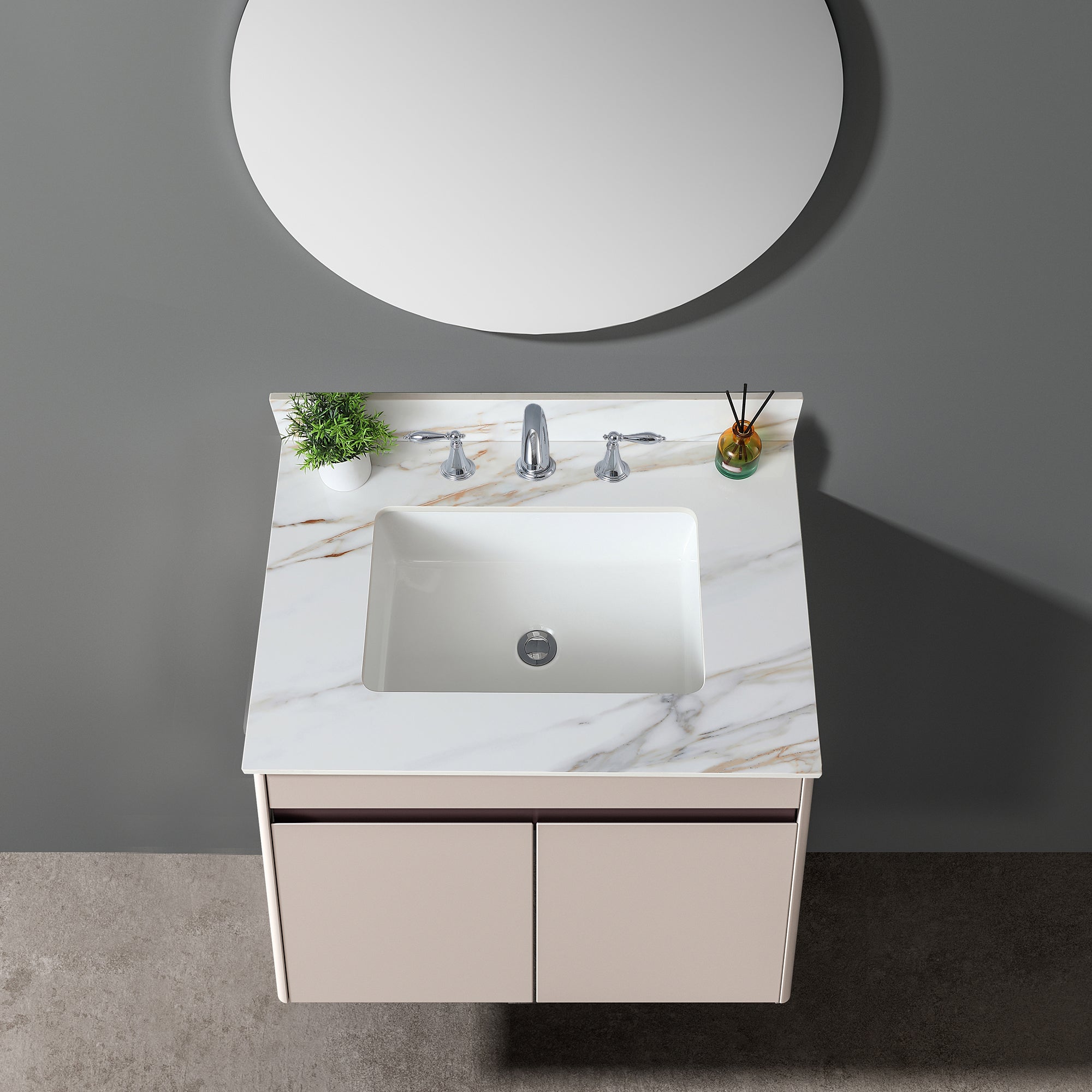 31 Inch Carrara Marble Vanity Top