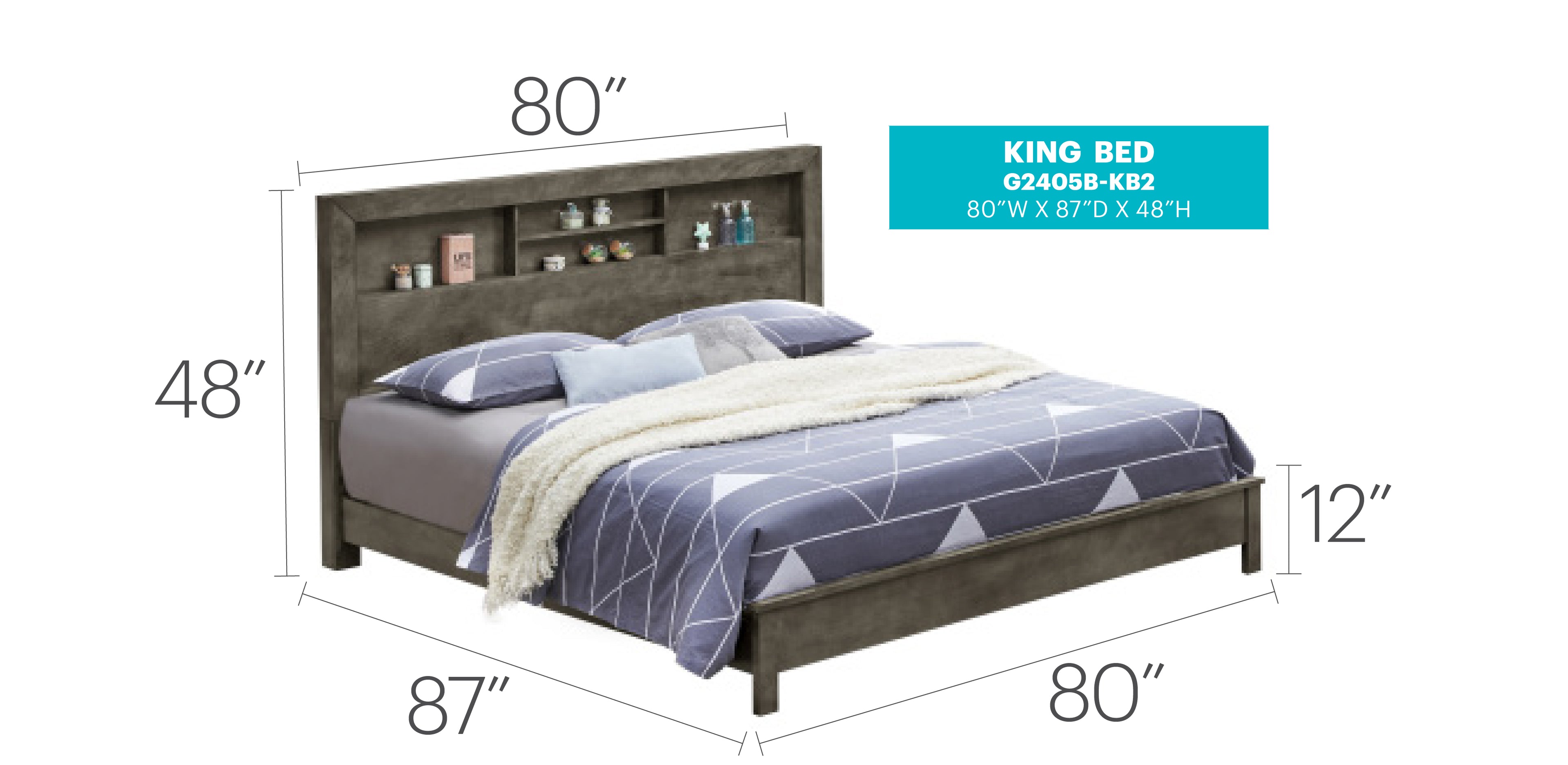 Transitional King-Sized Bed