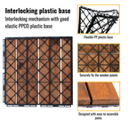 Acacia Wood Interlocking Deck Tiles