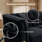 FX-P83-BK4 Contemporary Sofa with 2 Pillows