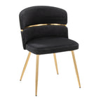 Dining Chair Set in Velvet and Gold