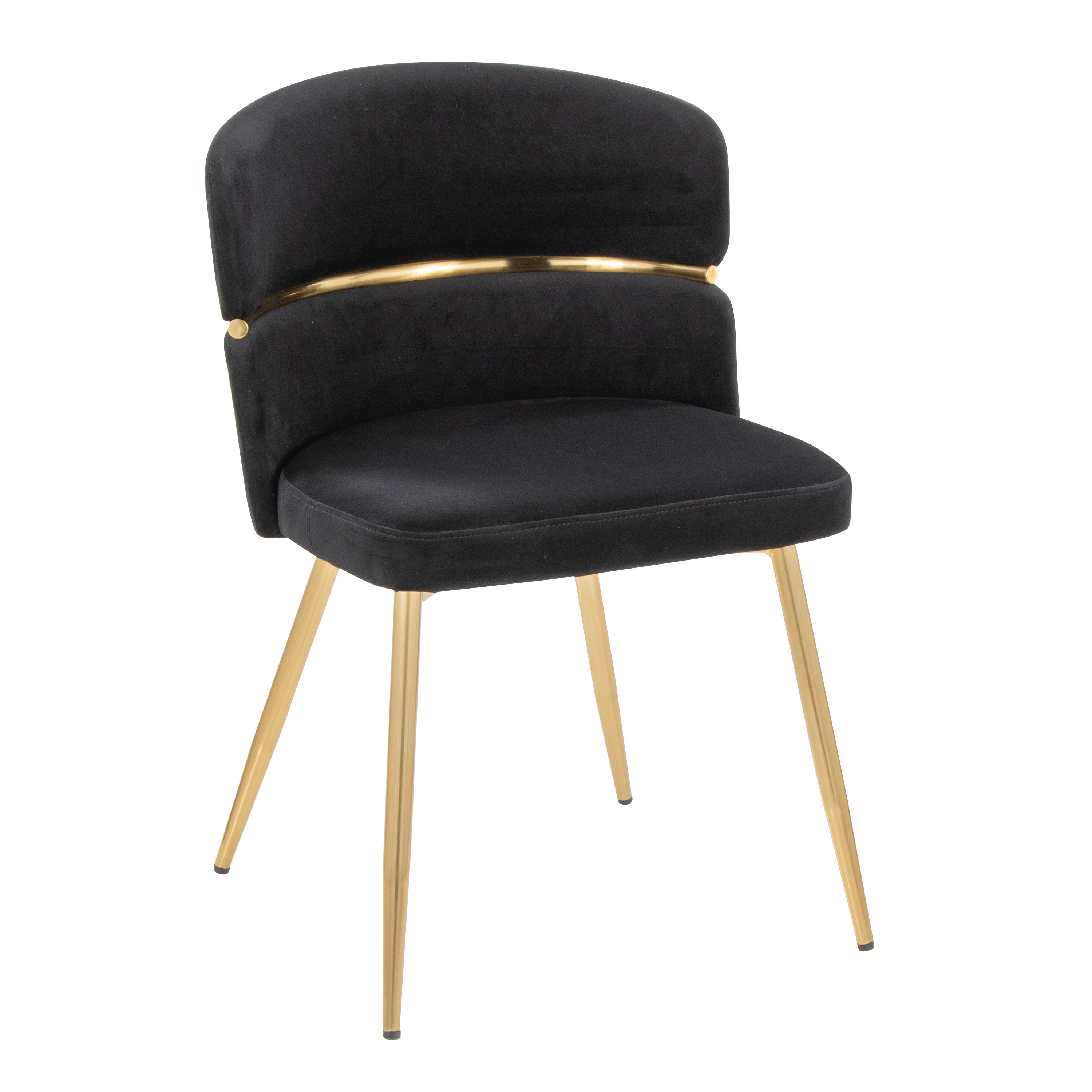 Dining Chair Set in Velvet and Gold