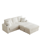 84-Inch Corduroy 3-Seater Sofa