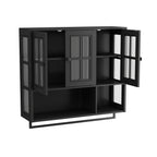 Bathroom Wall Cabinet with Open and Hidden Storage