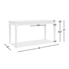 Dumont Modern Farmhouse 1-Drawer Fluted Home Office Writing Desk