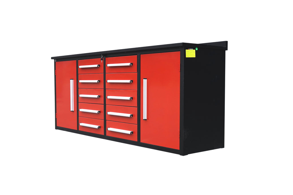7' Storage Cabinets with Workbench