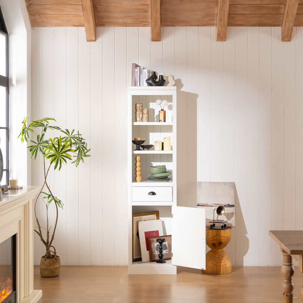 75'' Freestanding Display Bookshelf with Storage & Cabinet
