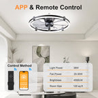 23.6'' LED Ceiling Fan Light Remote DC Motor