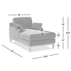 Pasadena Modern Farmhouse Chaise Lounge Chair, Olive