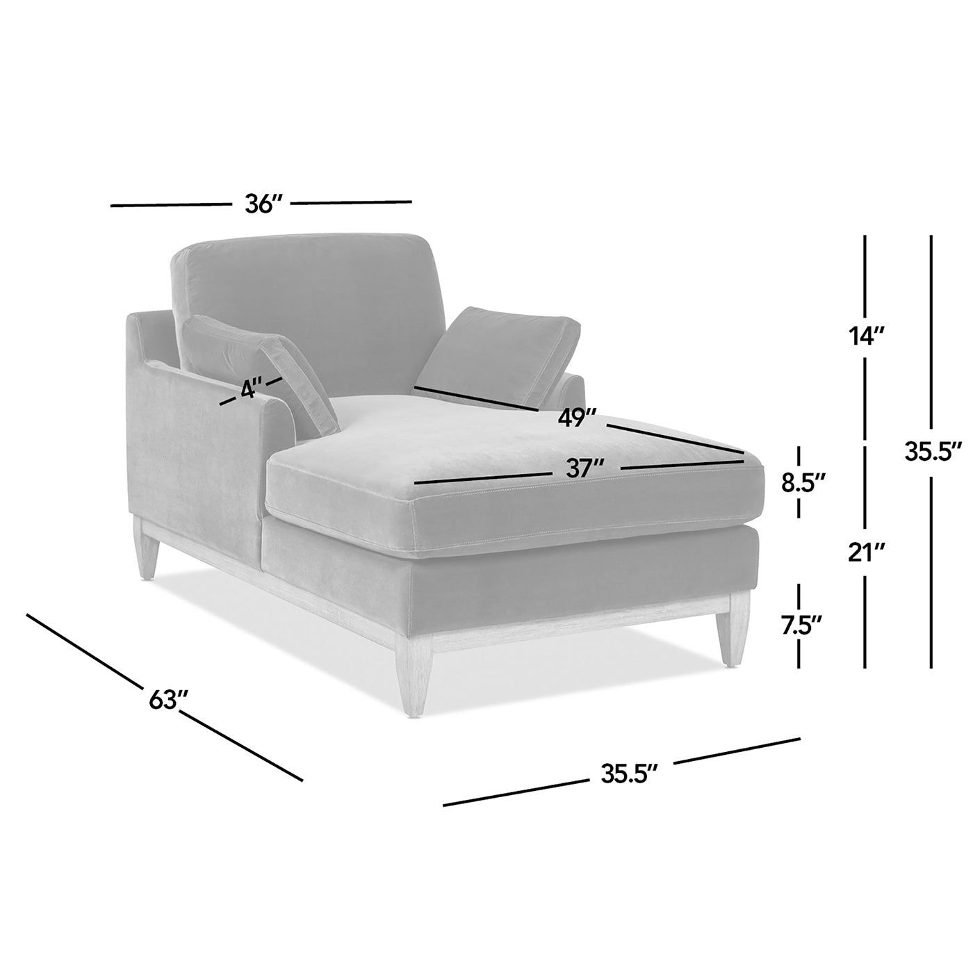 Pasadena Modern Farmhouse Chaise Lounge Chair, Olive