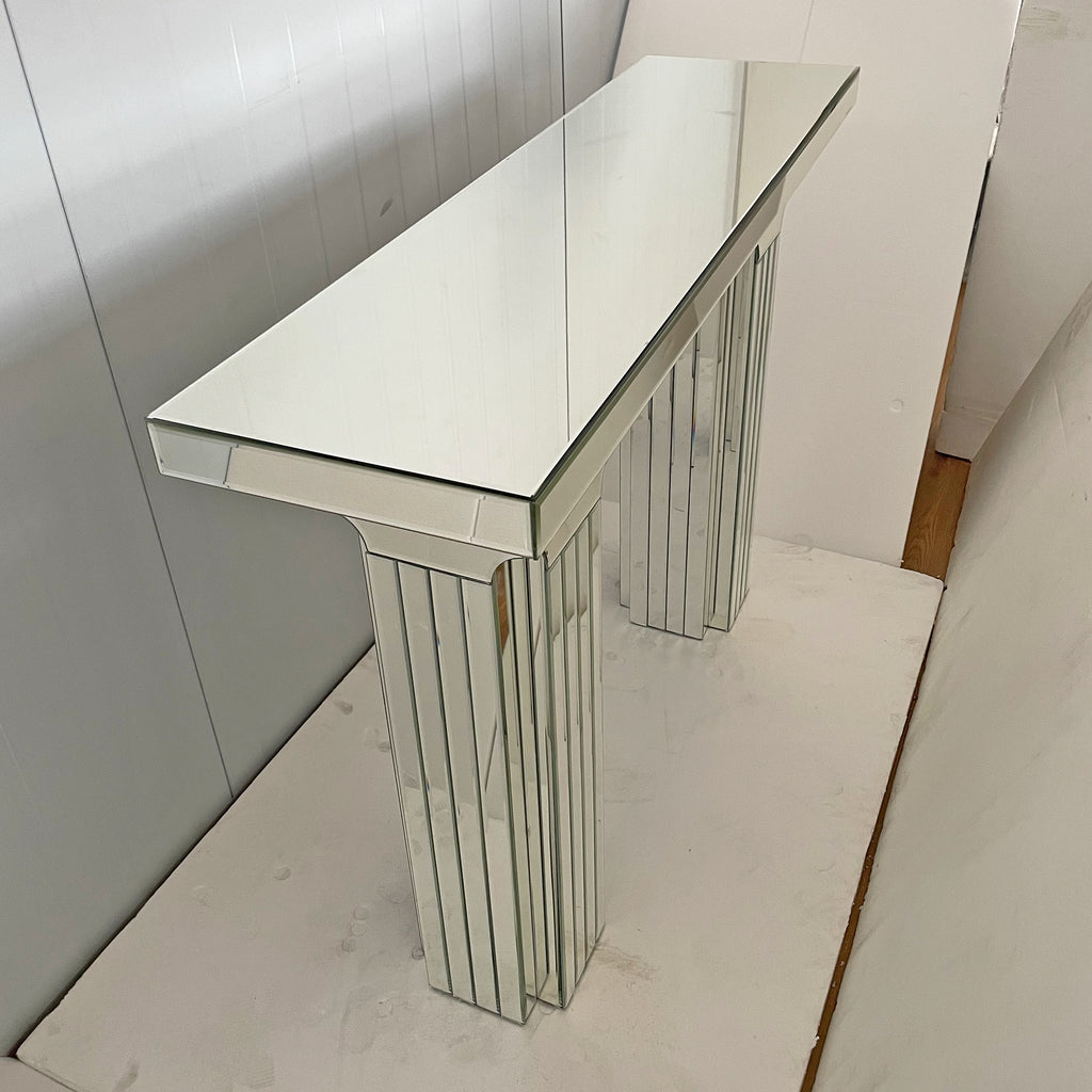 Mirrored Console Table Wide Bling