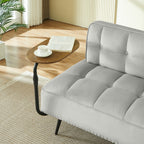 54-Inch Modern Two-Seater Velvet Sofa