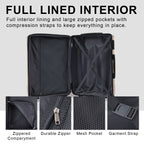 3 Piece Expandable Hard Shell ABS Suitcases with TSA Lock