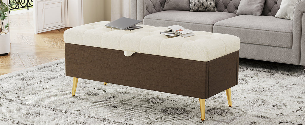 Modern Storage Ottoman Bench