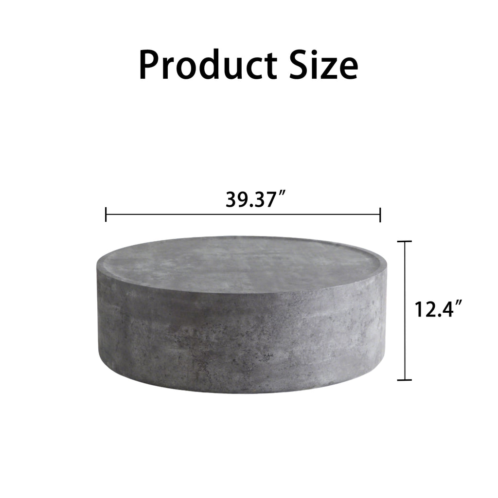 39.37" Round Coffee Table with Mars Pattern