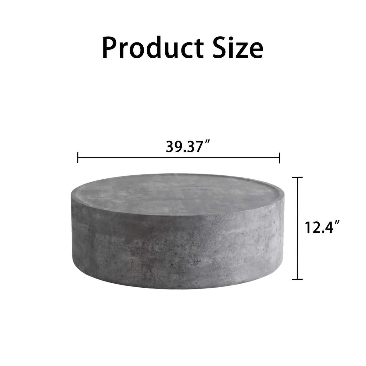 39.37" Round Coffee Table with Mars Pattern