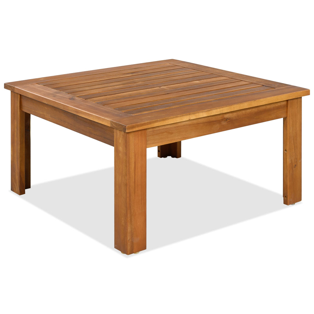 GO 4 Pieces Outdoor Acacia Wood Sofa Set with Coffee Table