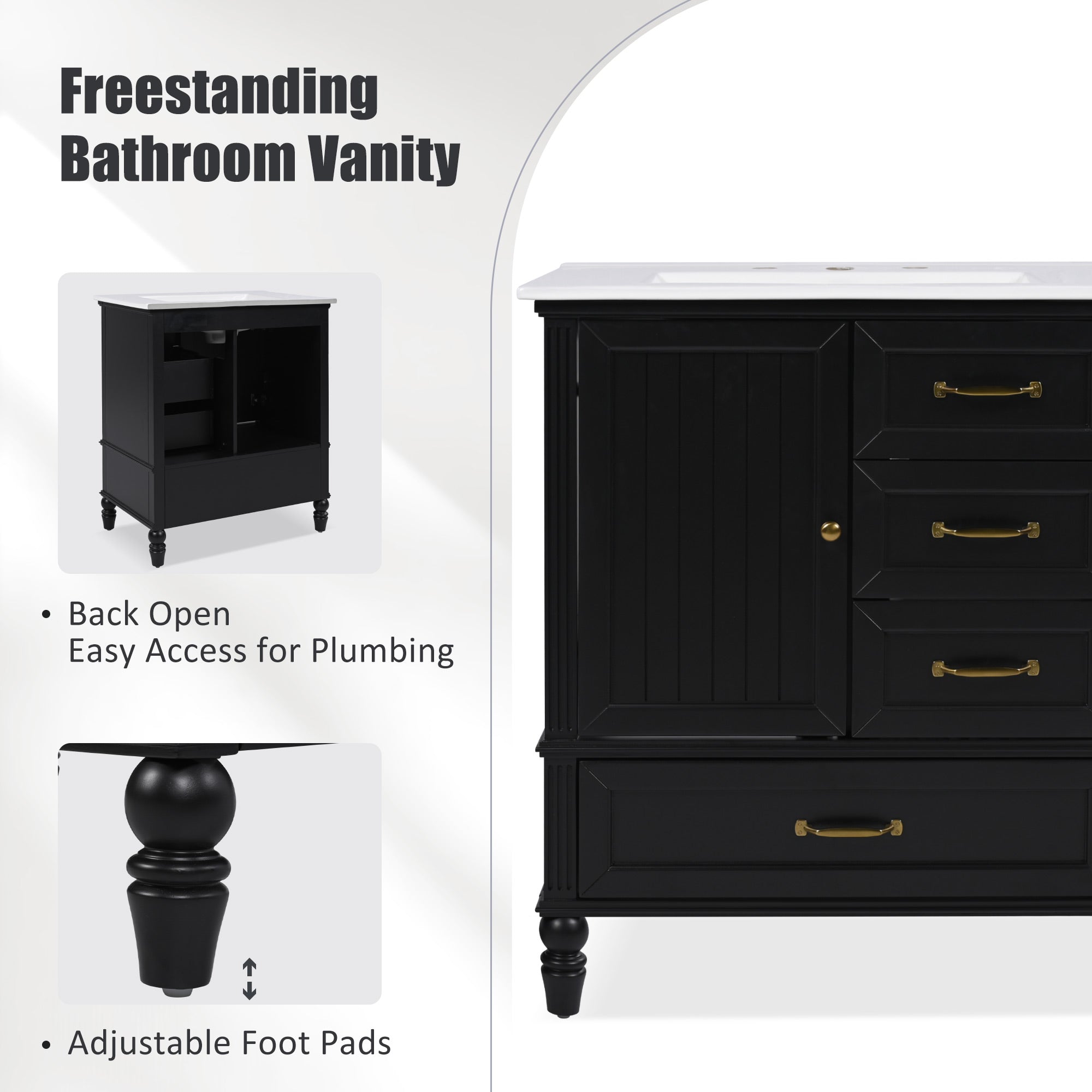 30" Bathroom Vanity with Sink