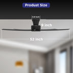 52 Inch Ceiling Fan with Lights and Remote