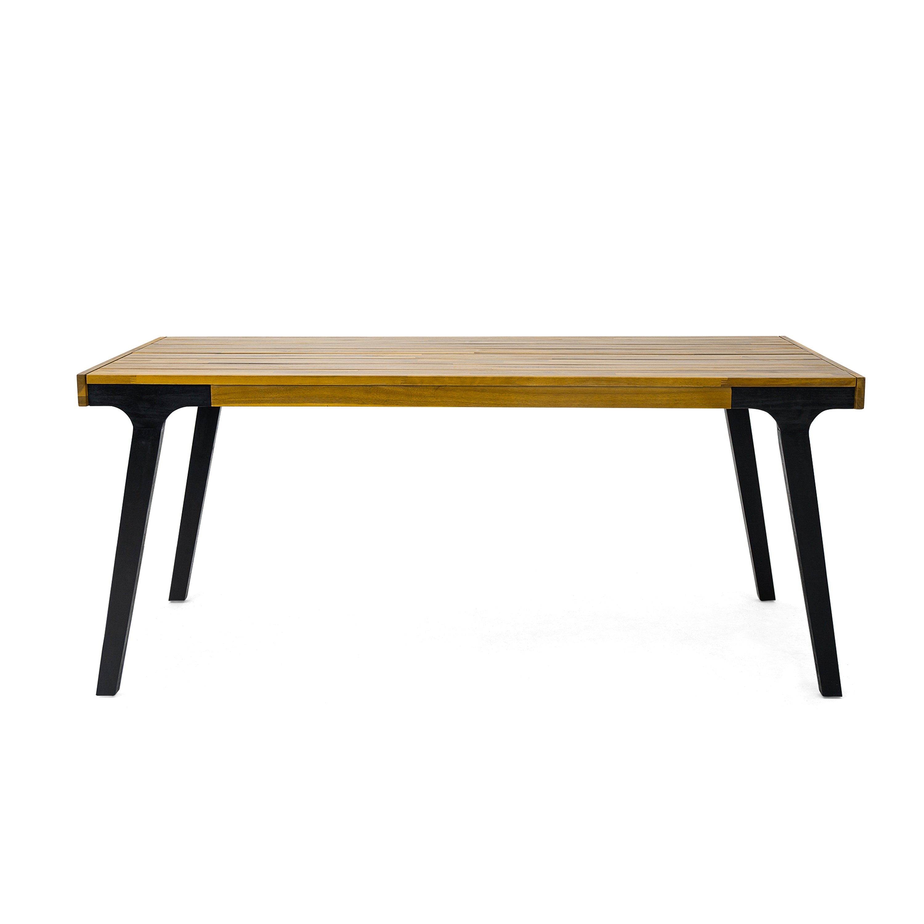 Acacia Wood Patio Dining Table, 69'L Rectangle Outdoor Table