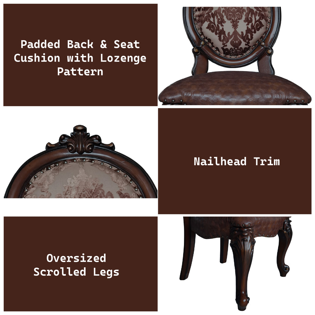 Versailles Cherry Finish Side Chair (Set of 2)