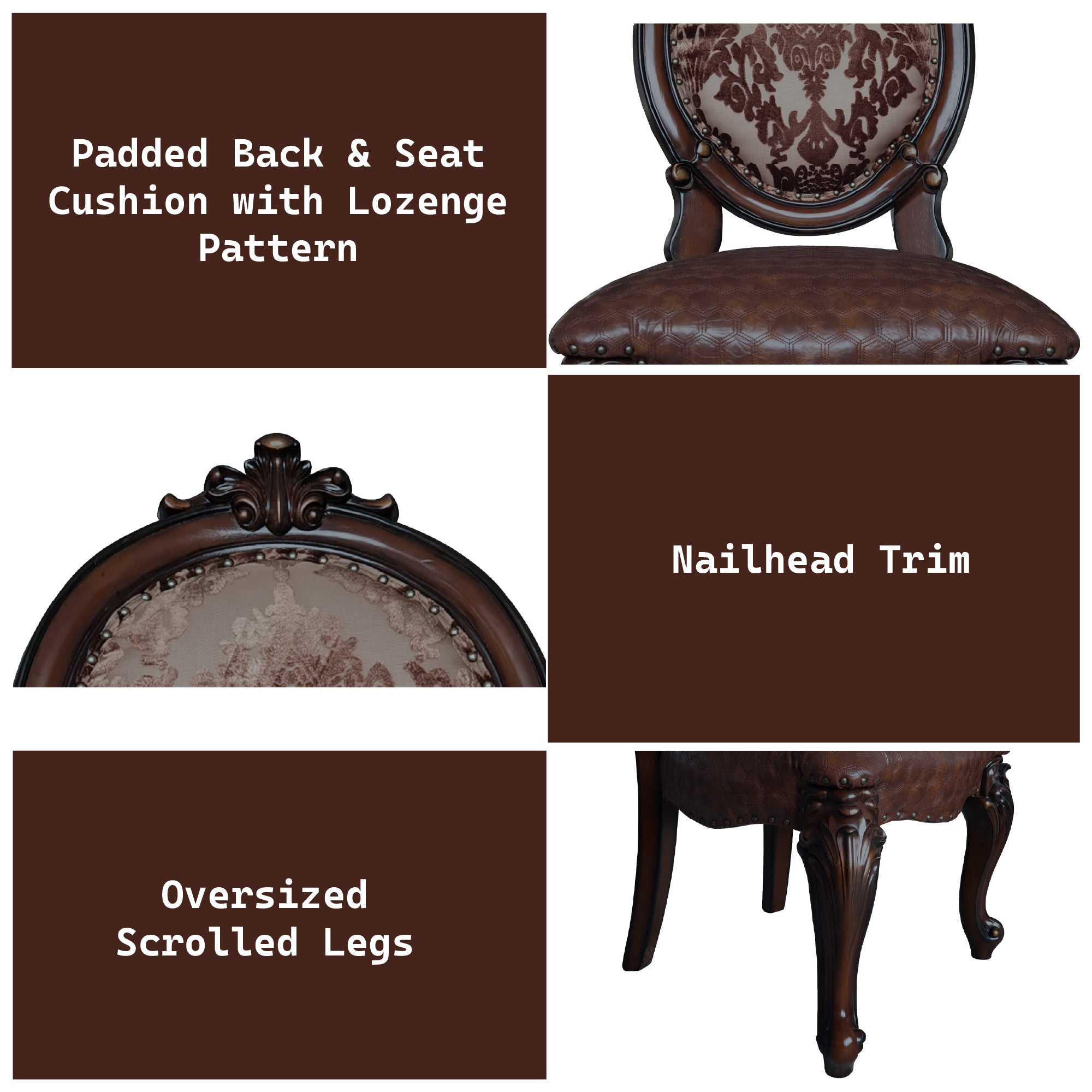 Versailles Cherry Finish Side Chair (Set of 2)
