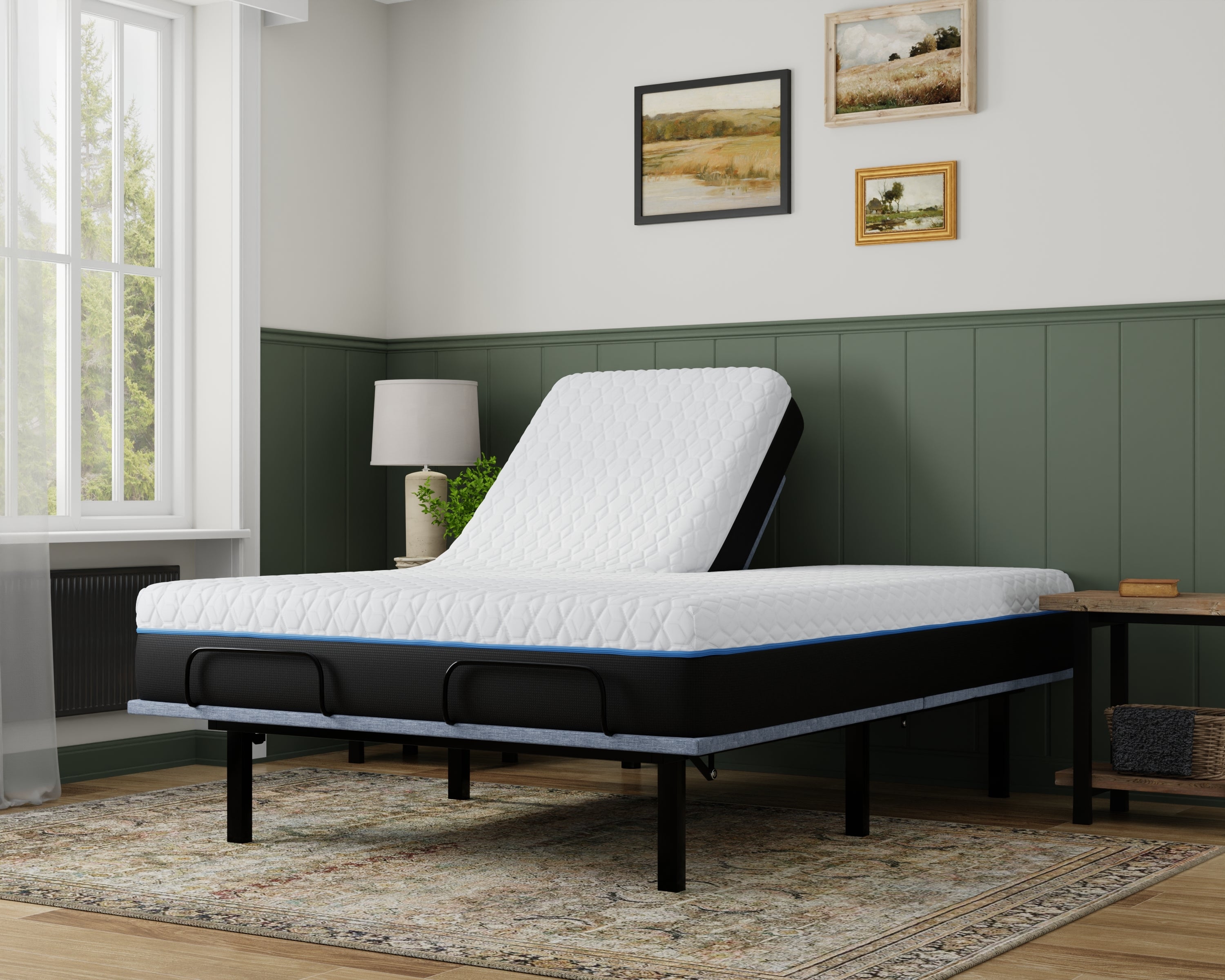 Copper Lux 12" Split Top King Soft Memory Foam Mattress