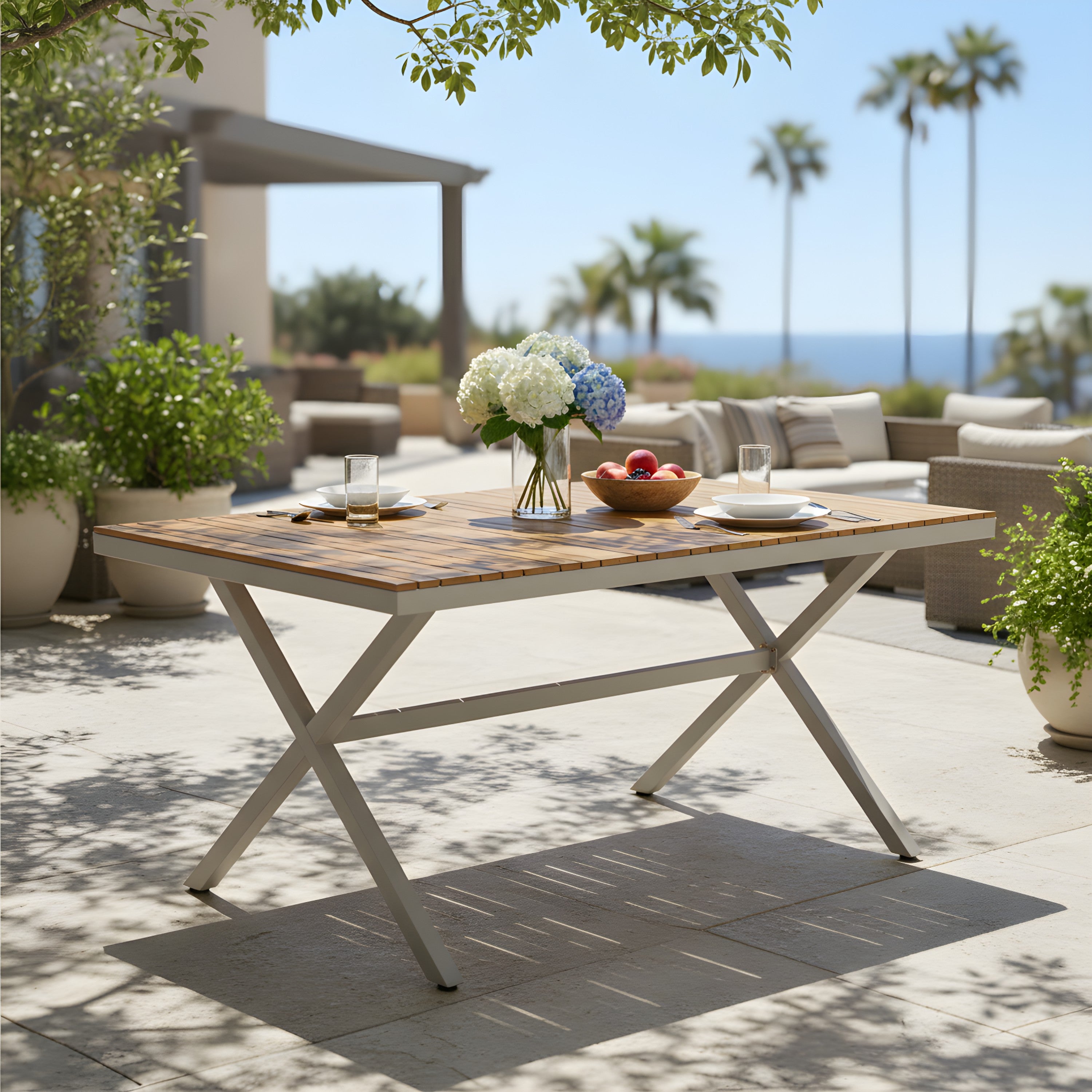 Teak Wood Outdoor Dining Table