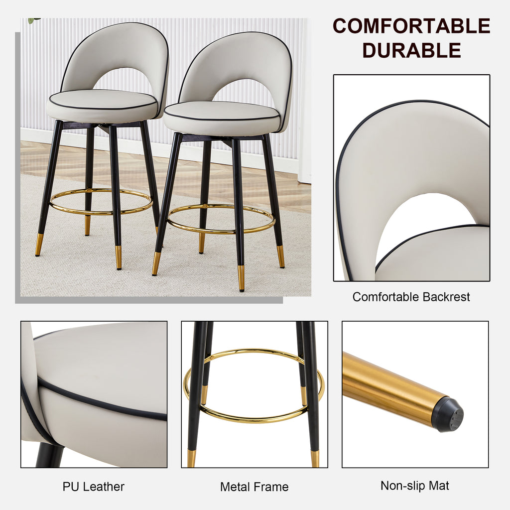 360° Rotatable Bar Chair Set of 2