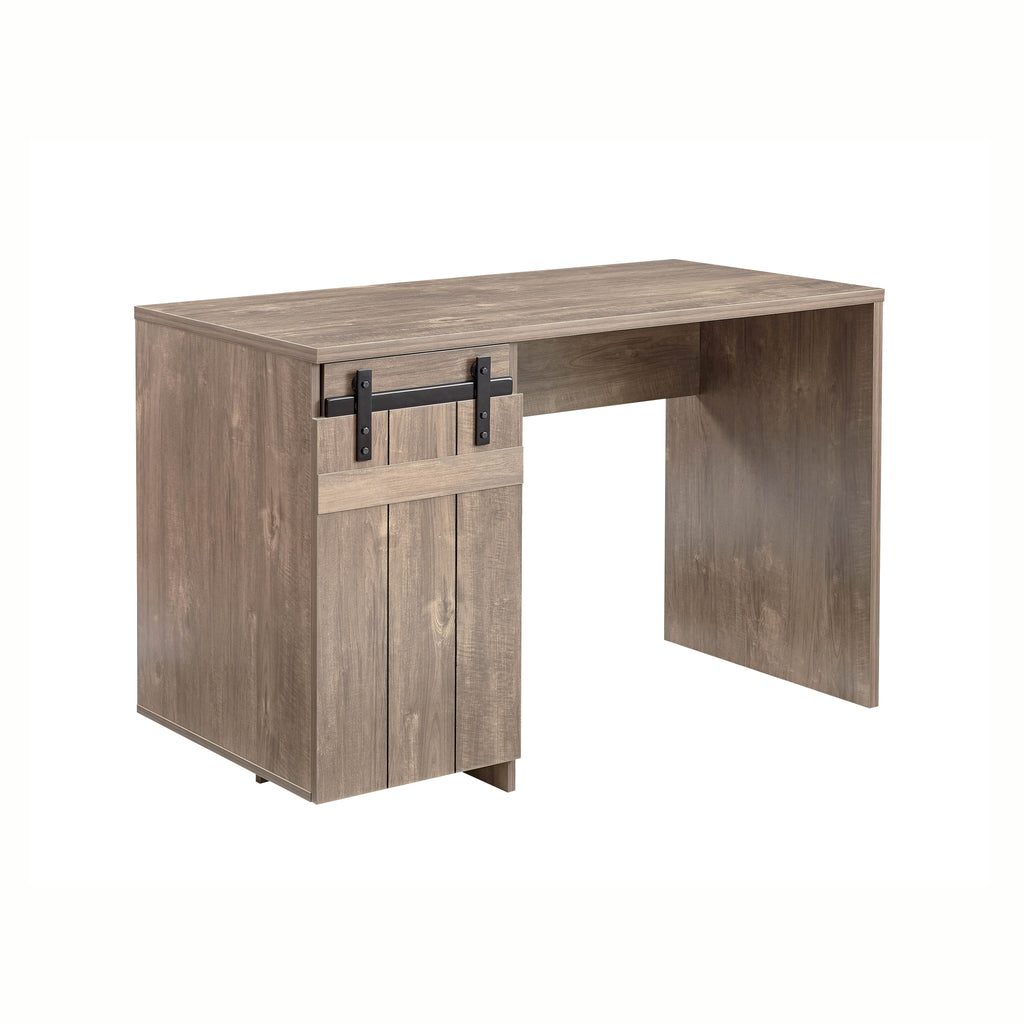 Home Office Desk with One Cabinet and Three Shelves