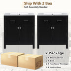 60" Modern Black Bathroom Vanity Set
