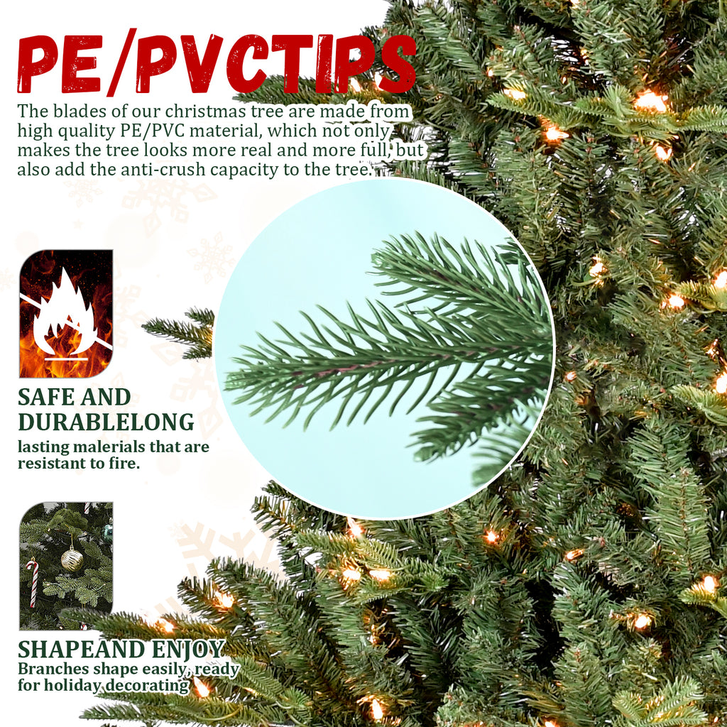 6FT Full-Shape Christmas Tree with 500 UL Lights