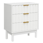 3 Drawer Dresser with Fluted Panel Design