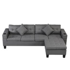 Modern L Shape Sectional Sofa Set with Chaise Lounge