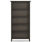 Amherst 36 Inch Solid Wood 5 Shelf Bookcase in Hickory