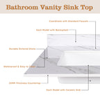37 Inch Marble Vanity Top