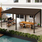 10'x16' Hardtop Lean to Gazebo with Gutters