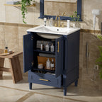 24" Modern Bathroom Vanity with Ornate Motif Design