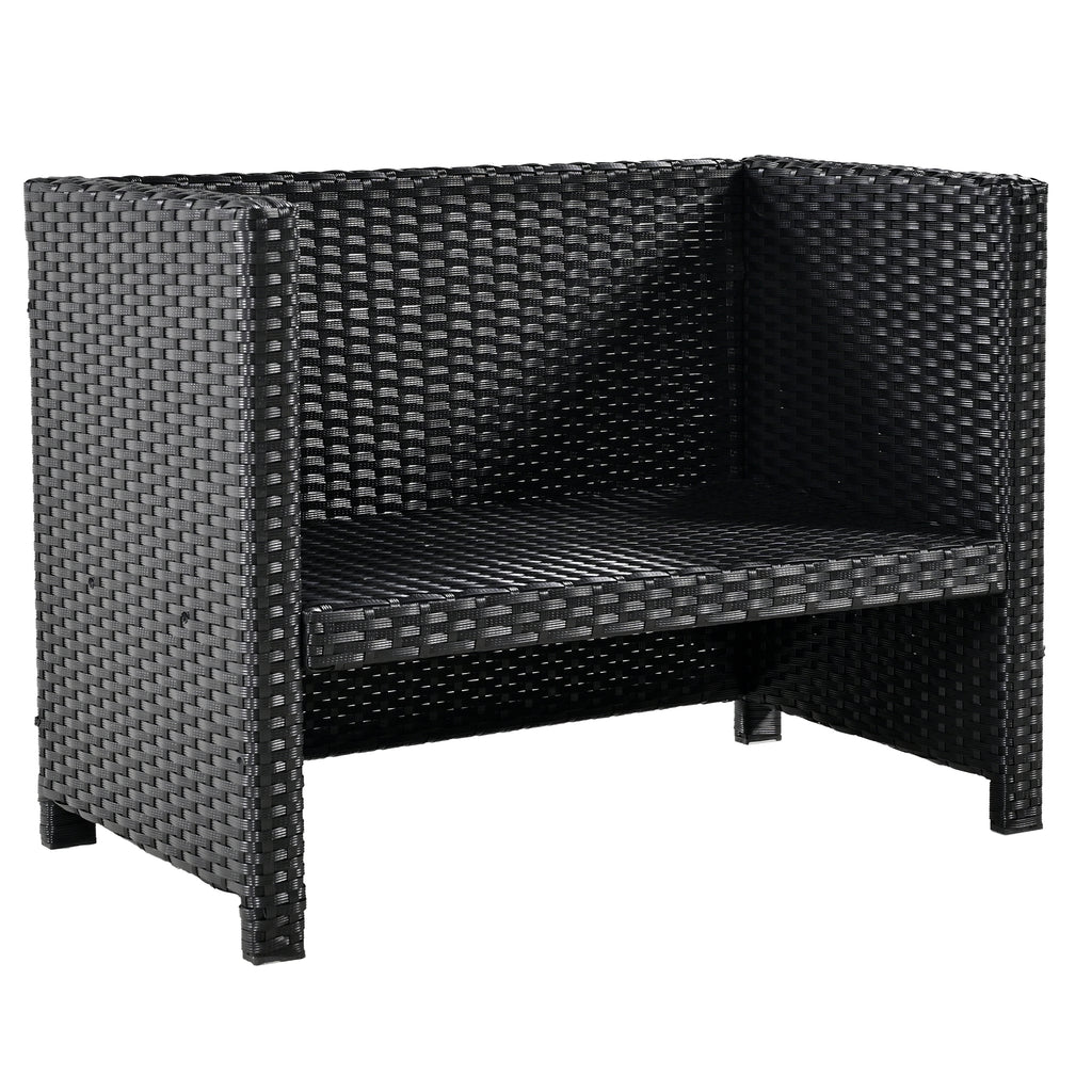 Spa Surround Spa Frame Quadrilateral Outdoor Rattan Sectional Sofa Set
