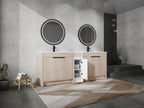 84 Inch Freestanding Bathroom Vanity with Ceramic Sink