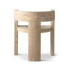 Soren Solid Reclaimed Elm Sculptural Accent Curved Dining Chair