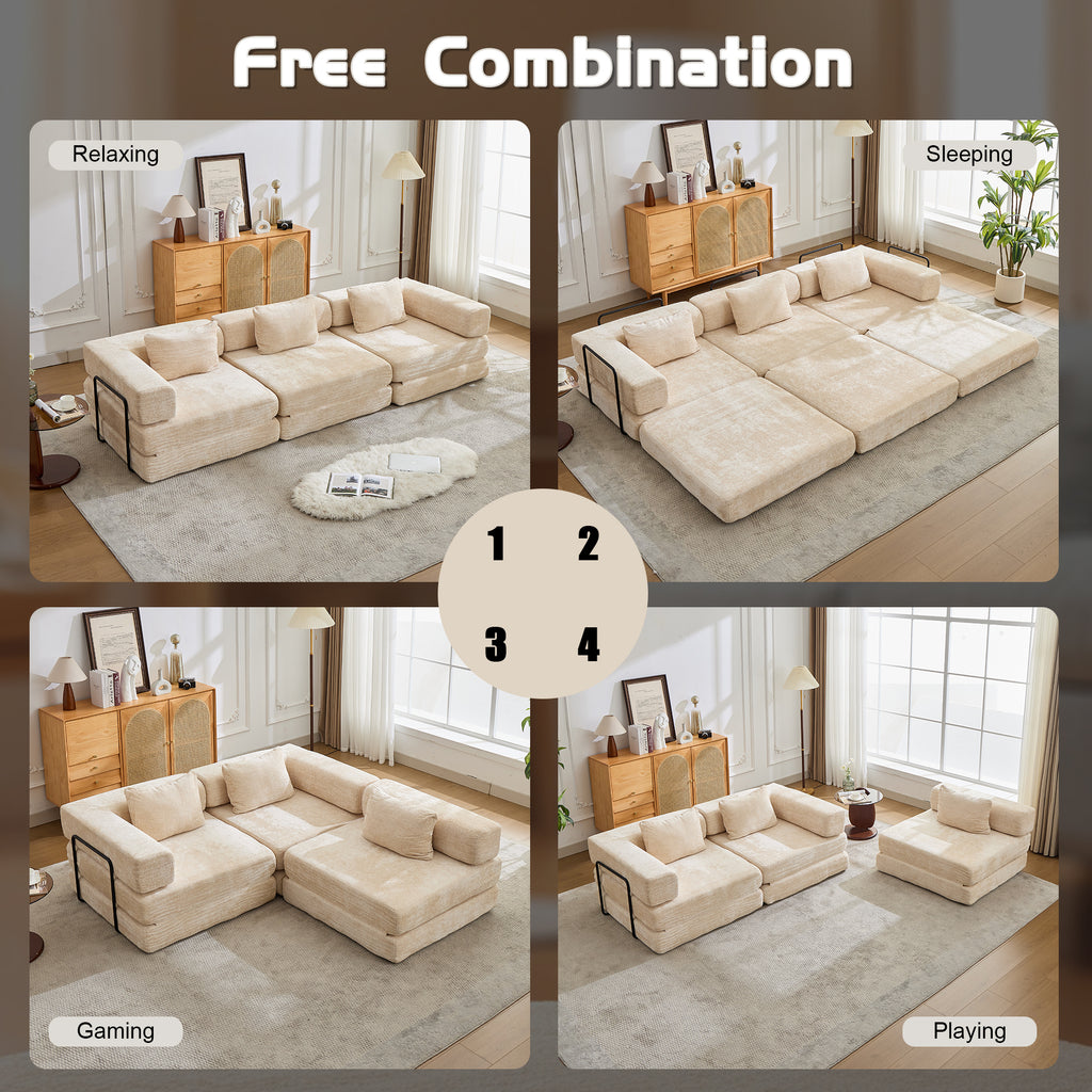 Compression Sofa: Convertible Floor Sofa Bed